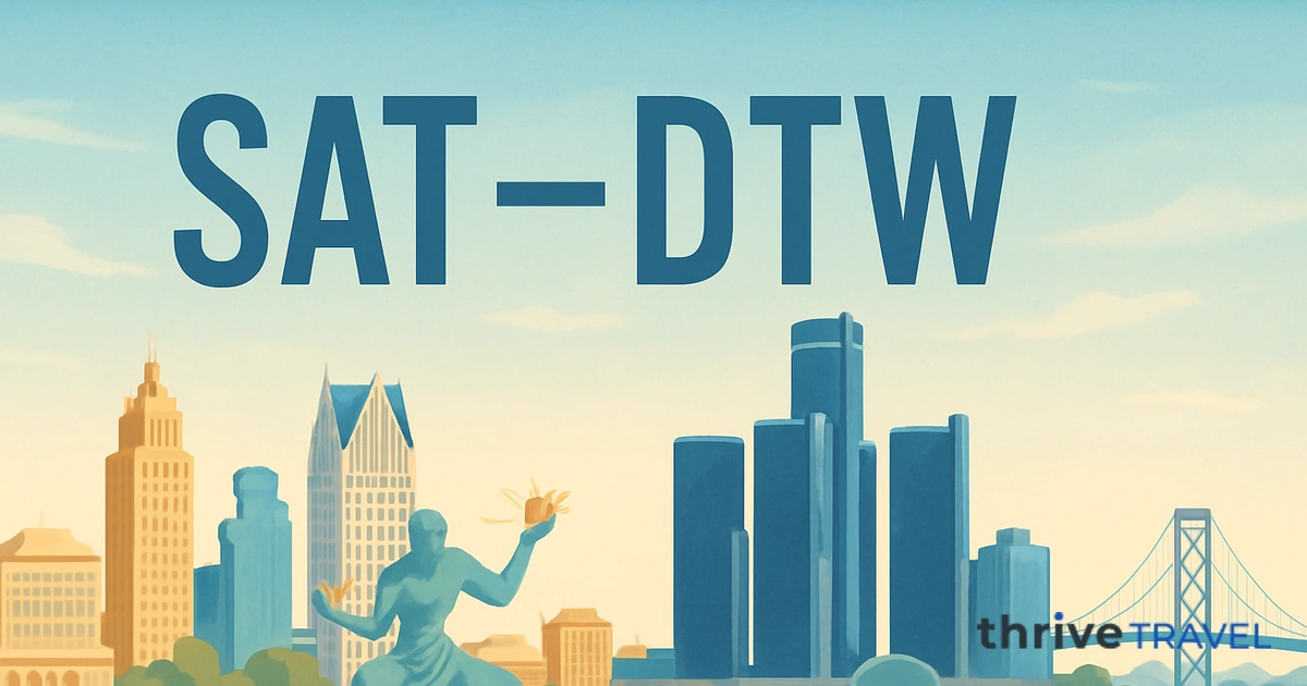 San Antonio to Detroit
