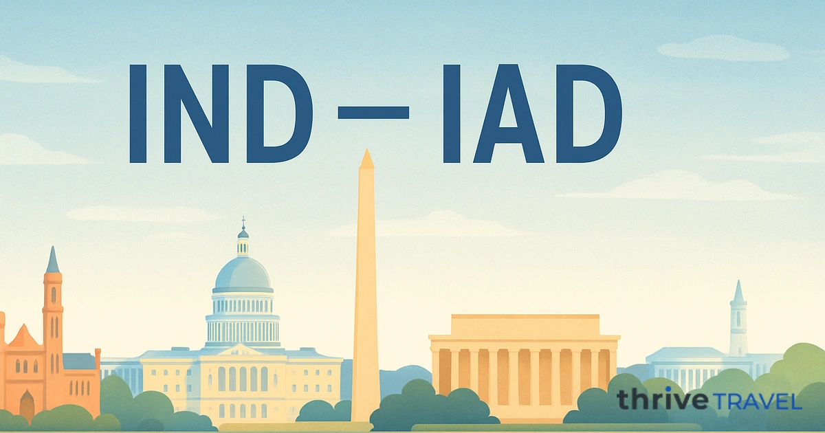 Indianapolis to Washington Dulles