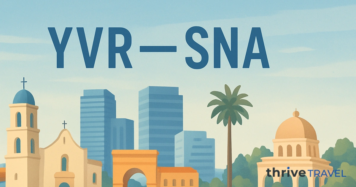 Vancouver to Santa Ana