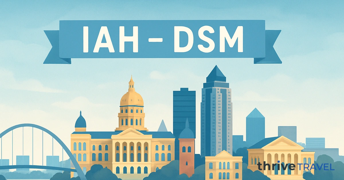 Houston to Des Moines
