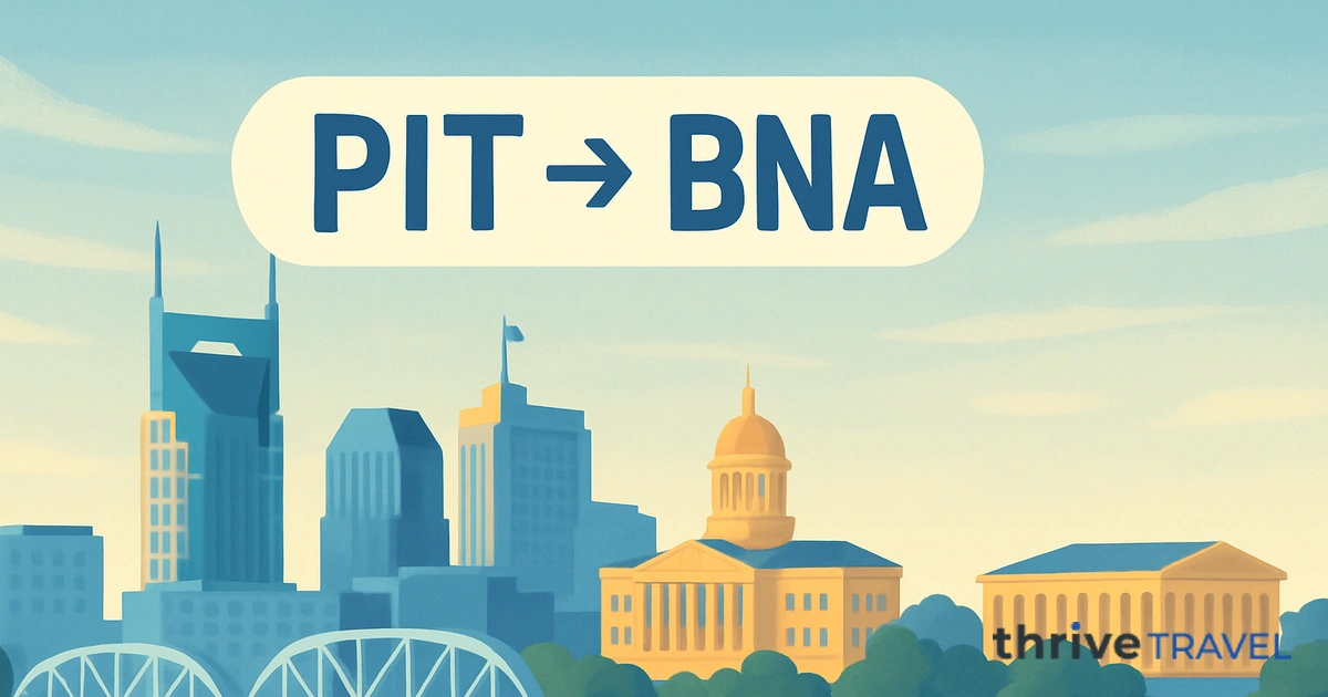 Pittsburgh to Nashville