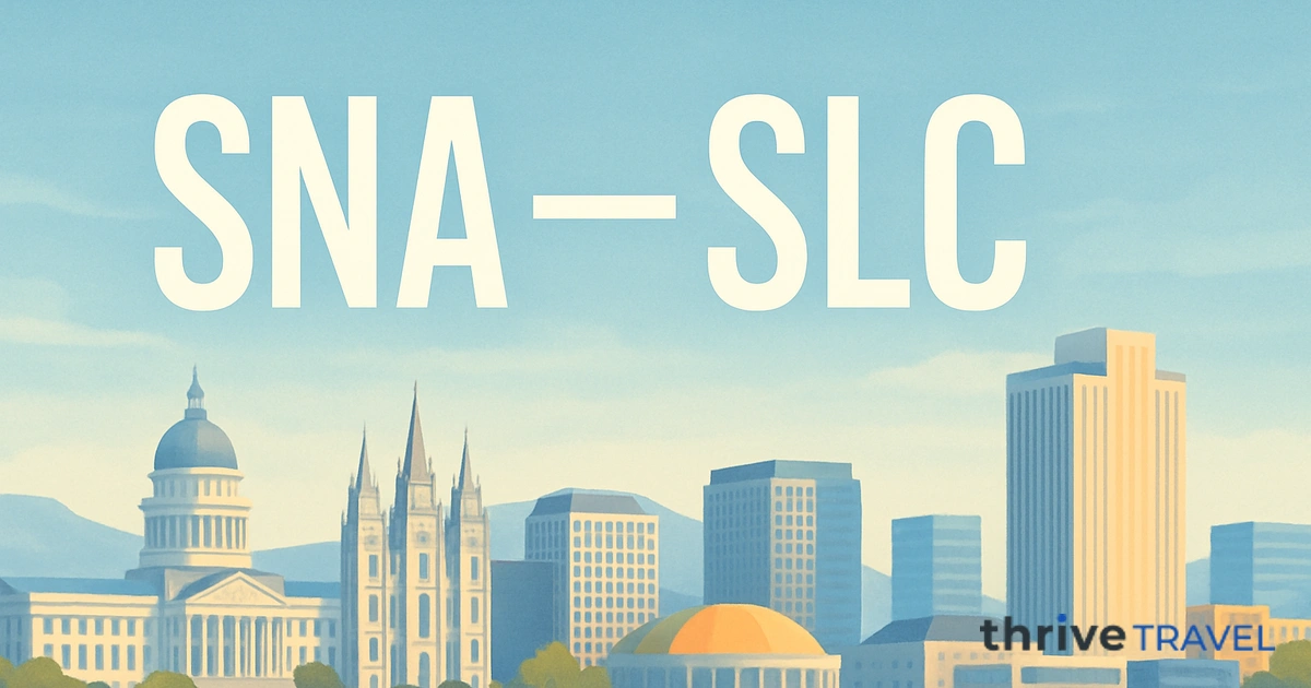 Santa Ana to Salt Lake City