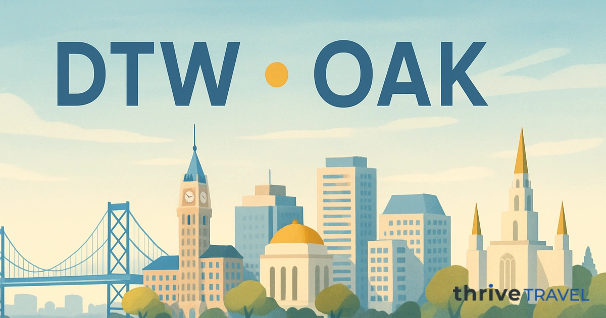 Detroit to Oakland