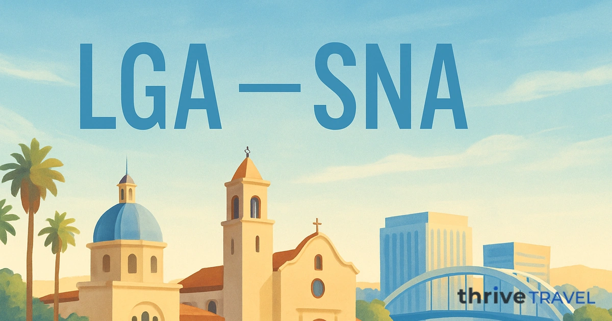 New York to Santa Ana