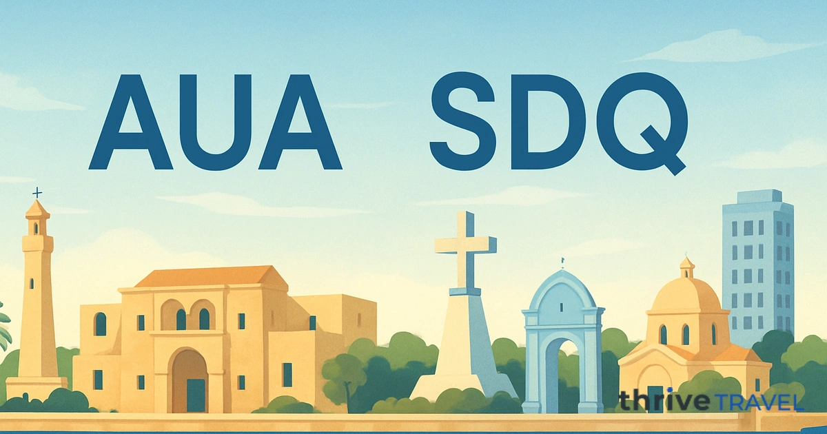 Aruba to Santo Domingo
