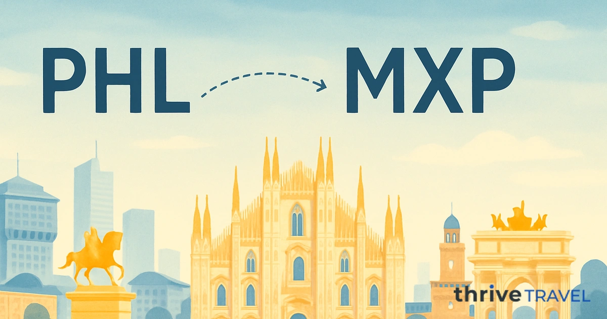 Philadelphia to Milan