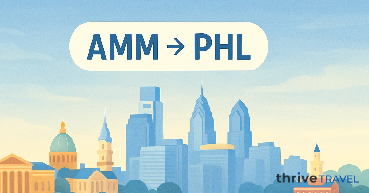 Amman to Philadelphia