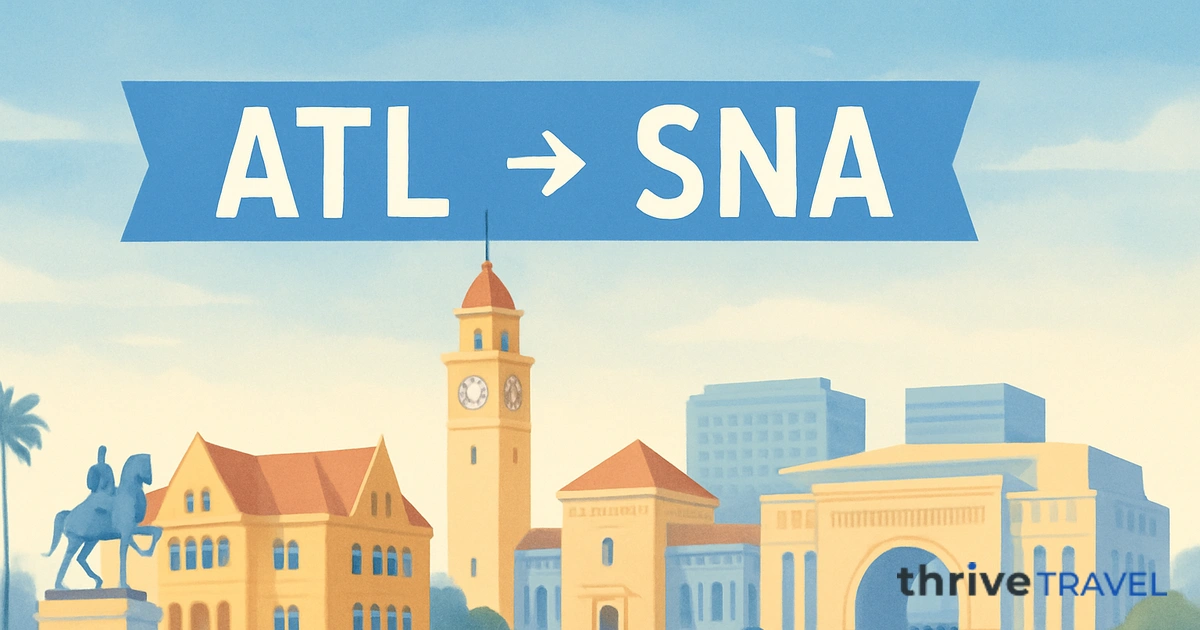 Atlanta to Santa Ana