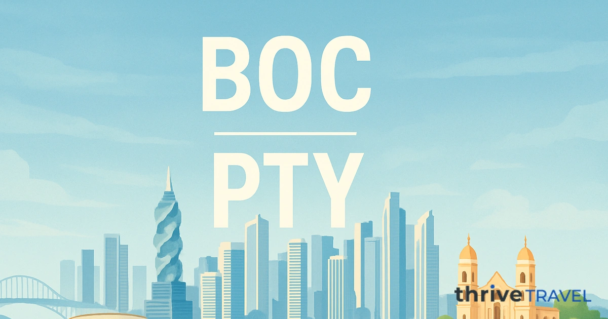 Bocas del Toro to Panama City