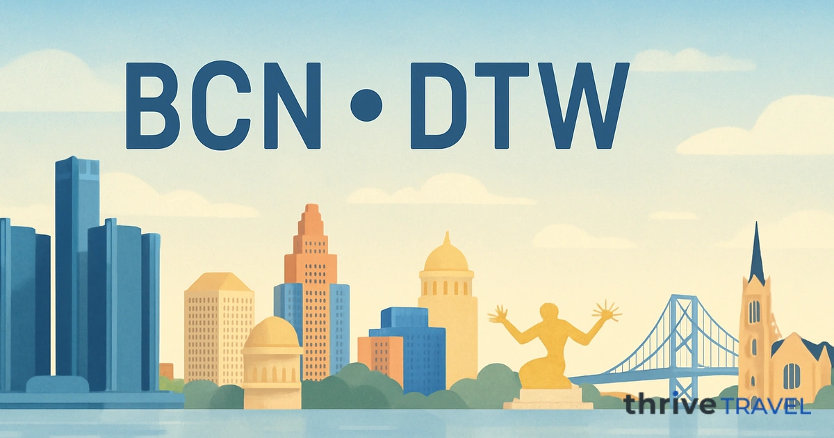 Barcelona to Detroit
