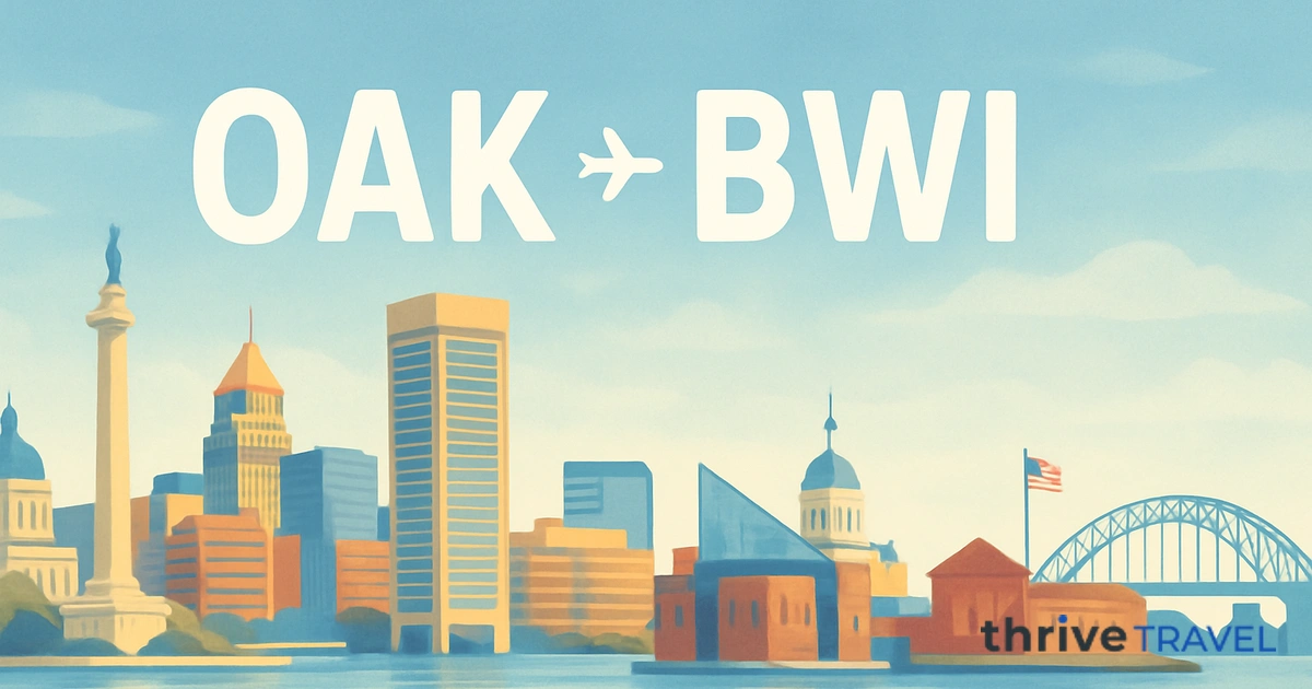 Oakland to Baltimore