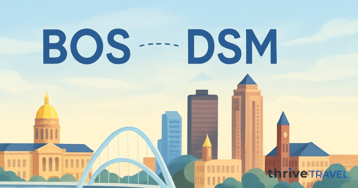 Boston to Des Moines