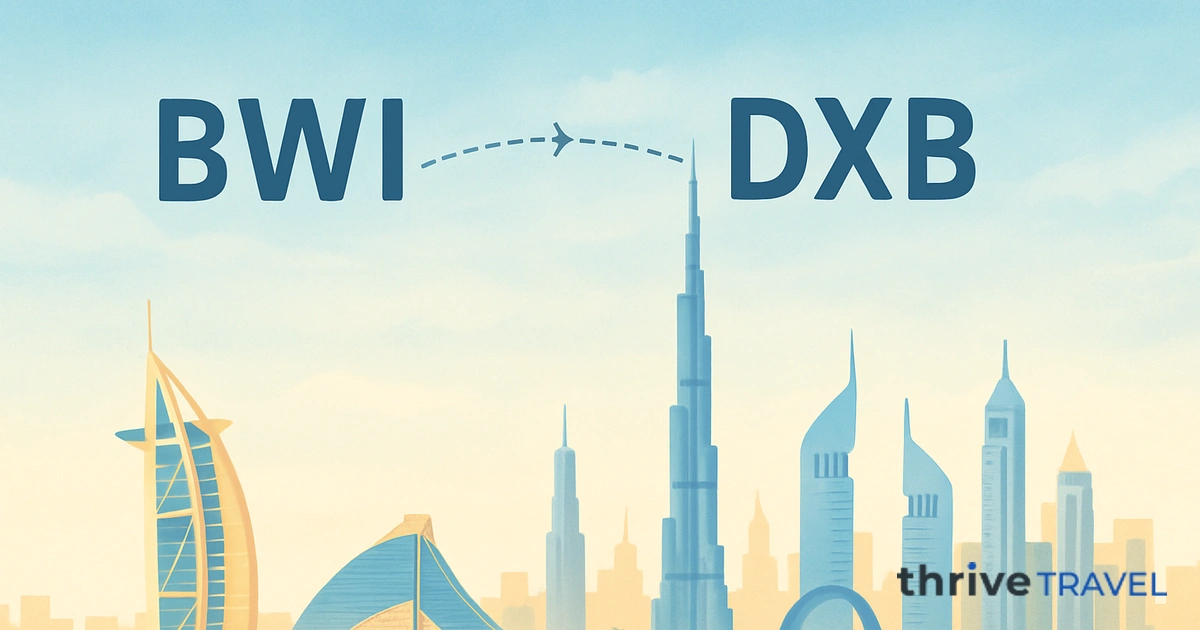 Baltimore to Dubai