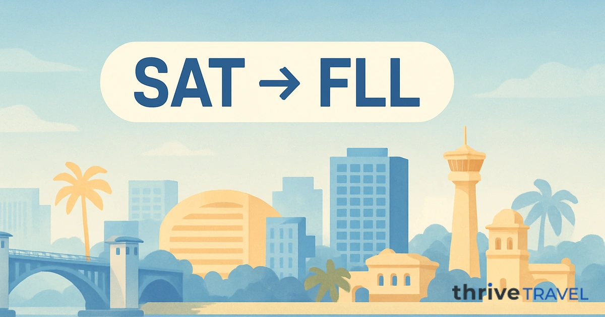 San Antonio to Fort Lauderdale