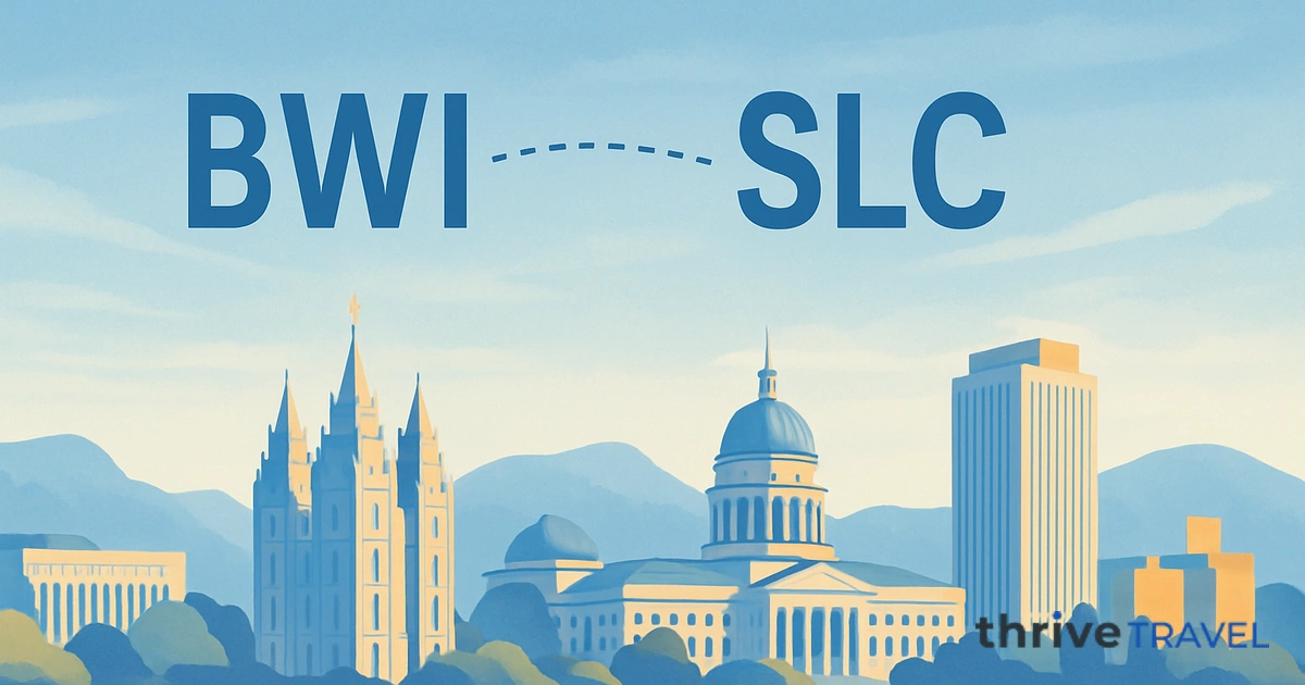 Baltimore to Salt Lake City