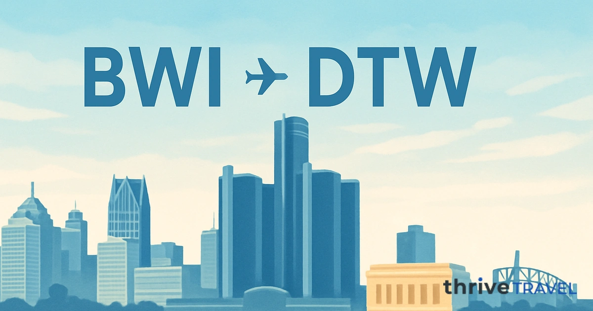 Baltimore to Detroit