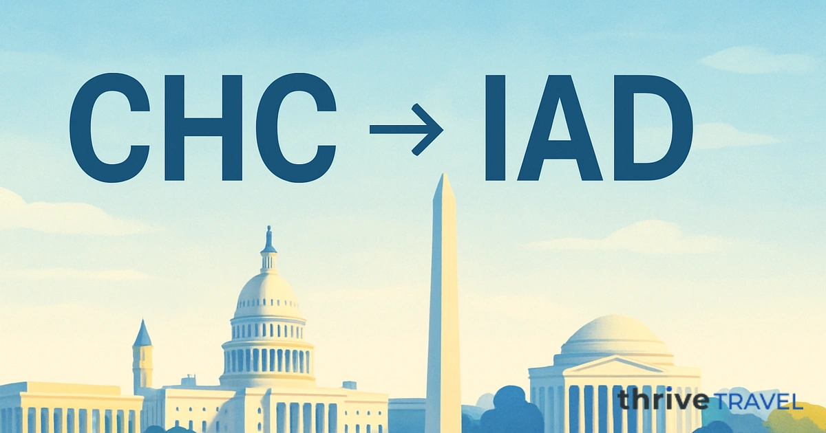 Christchurch to Washington D.C.