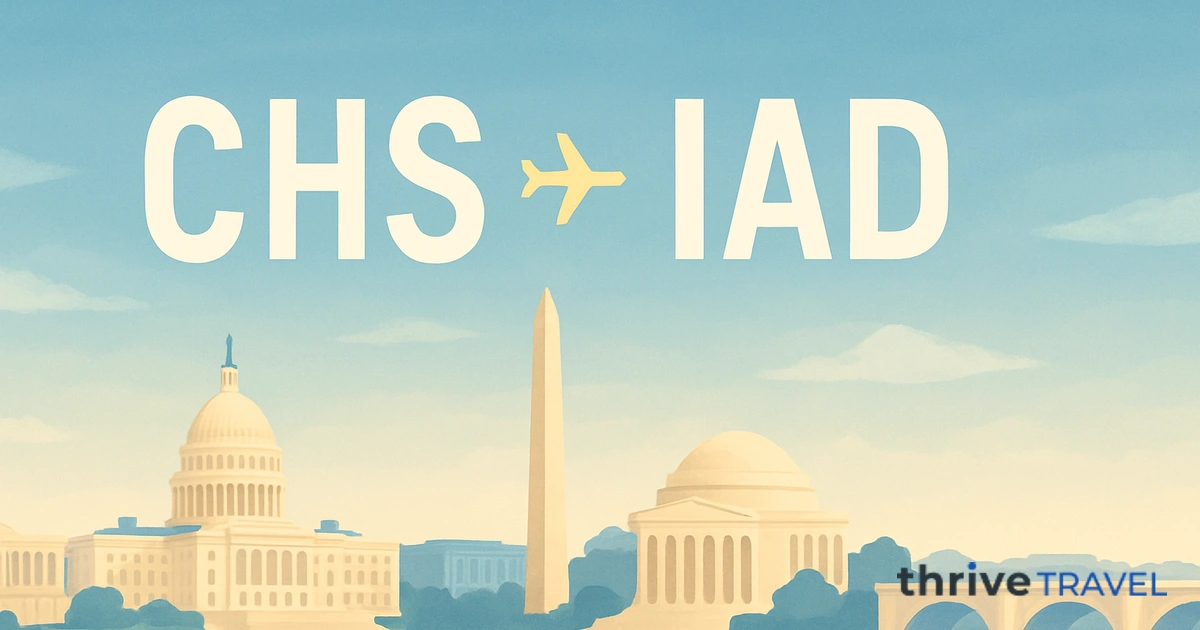 Charleston to Washington Dulles