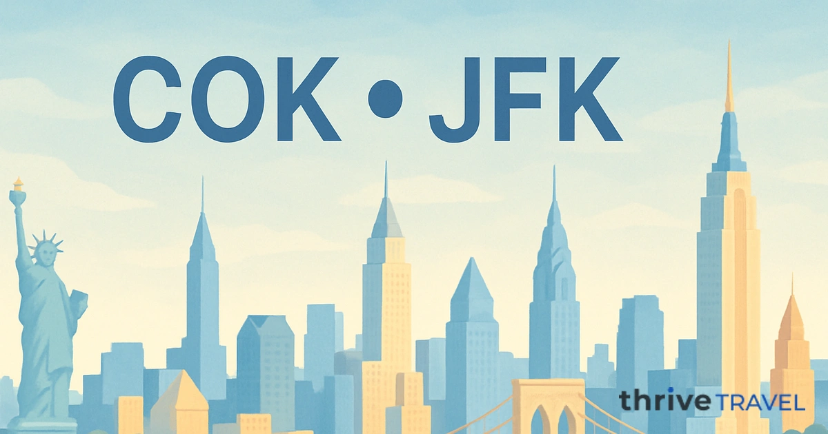 Kochi to New York