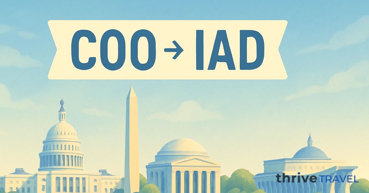 Cotonou to Washington
