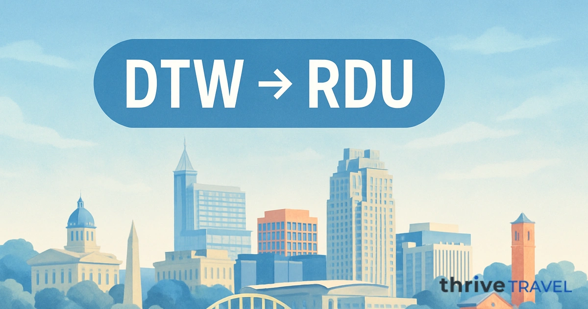 Detroit to Raleigh
