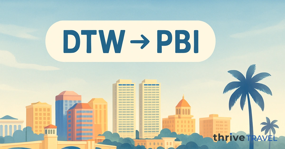 Detroit to West Palm Beach