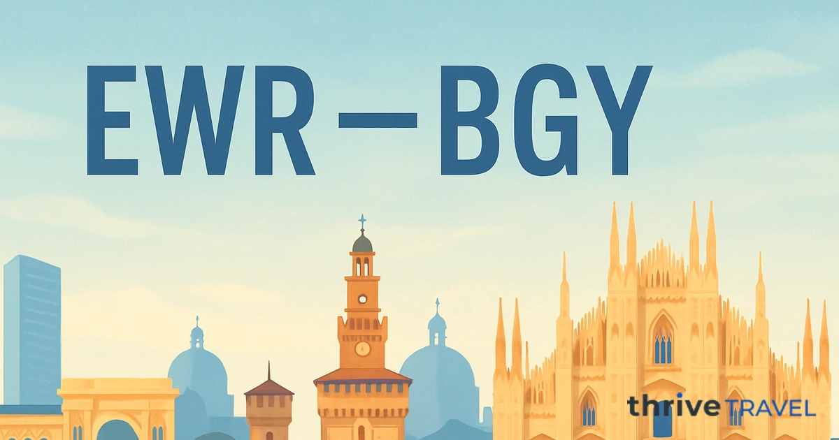 Newark to Milan Bergamo