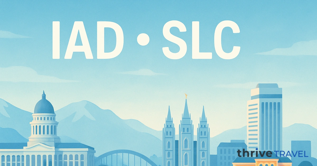 Washington to Salt Lake City