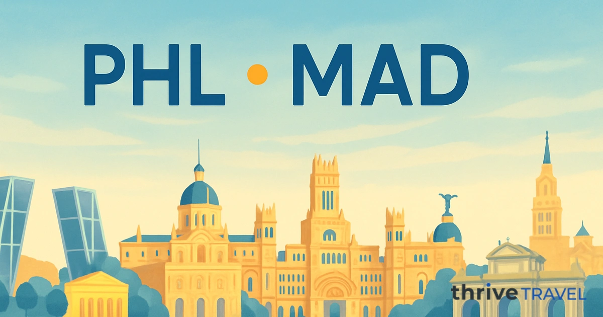 Philadelphia to Madrid