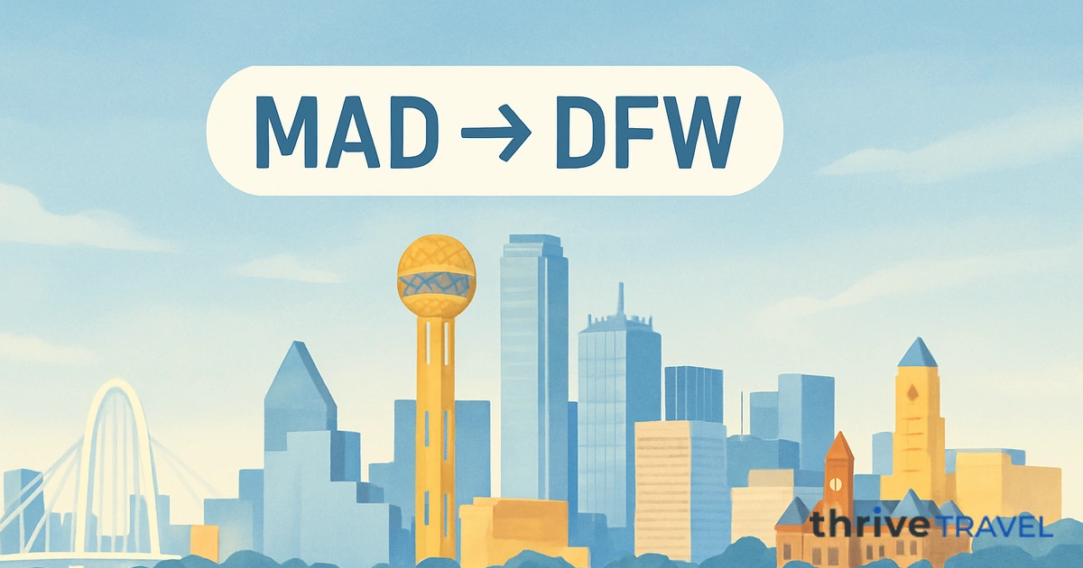 Madrid to Dallas