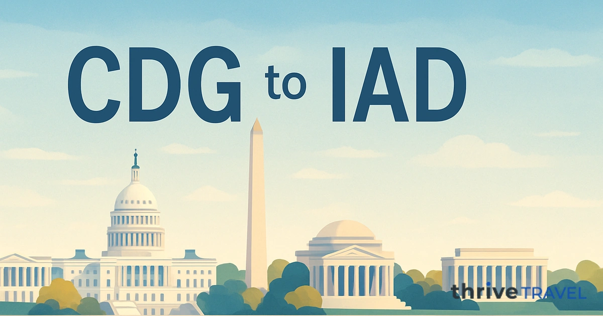 Paris to Washington, D.C.