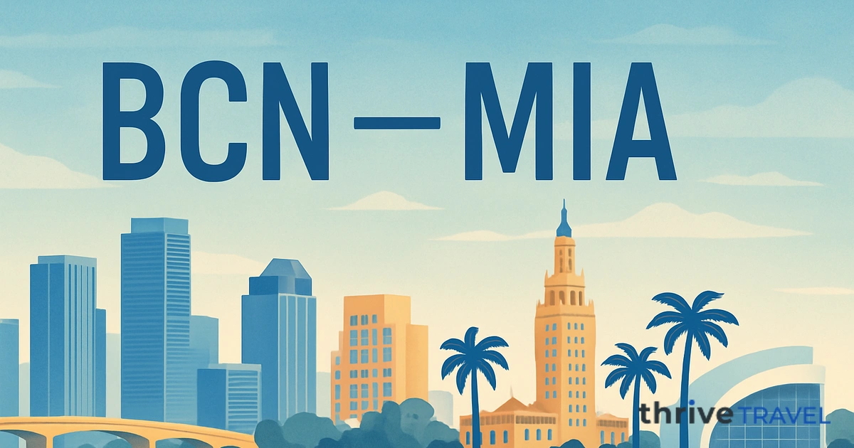 Barcelona to Miami
