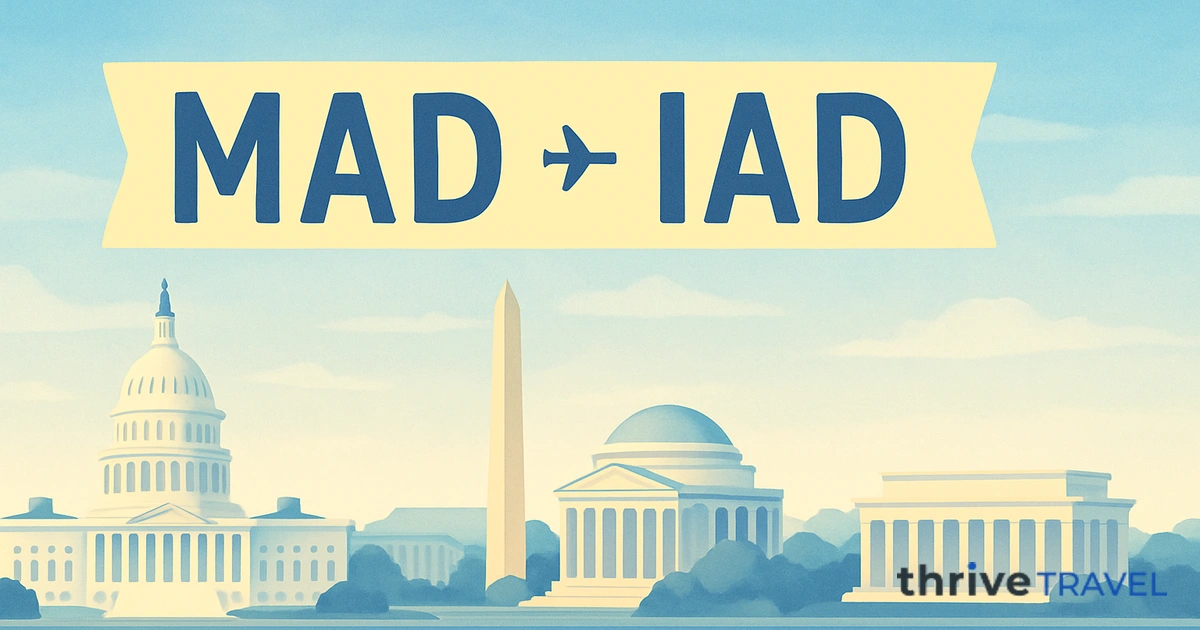 Madrid to Washington D.C.
