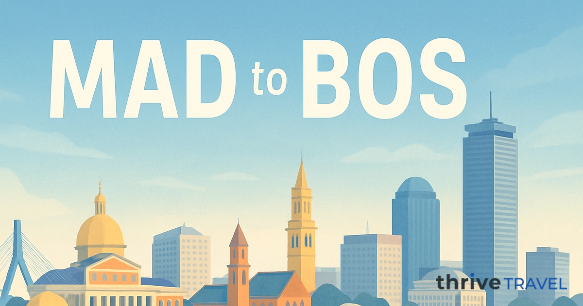 Madrid to Boston