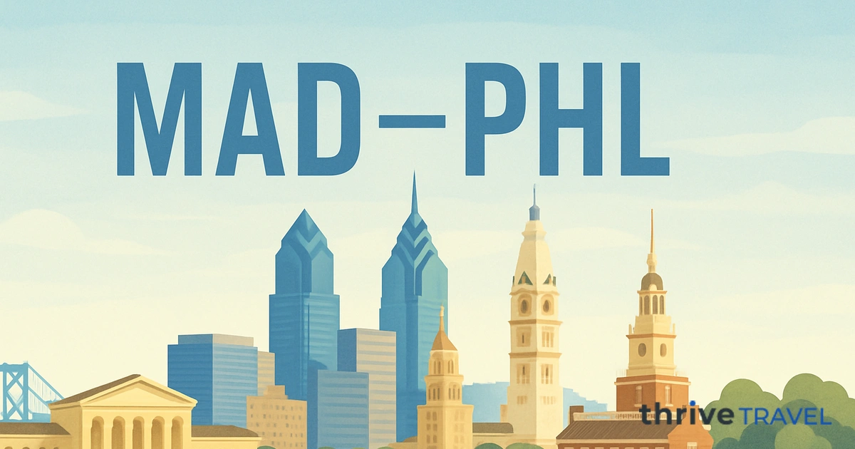 Madrid to Philadelphia