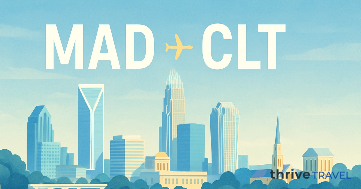 Madrid to Charlotte