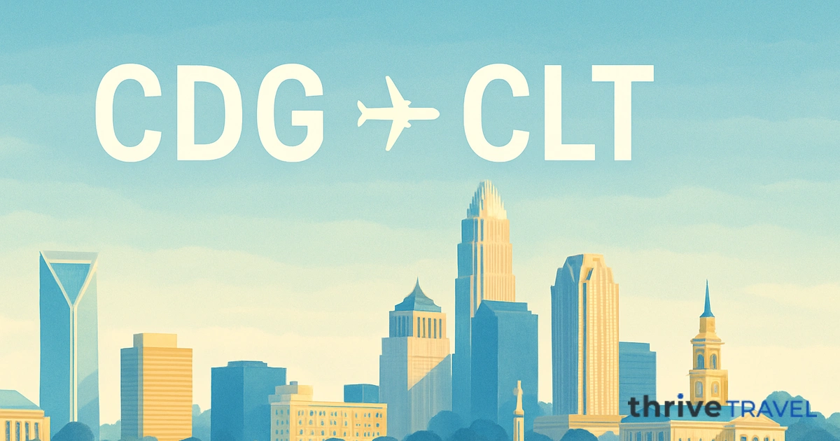 Paris to Charlotte