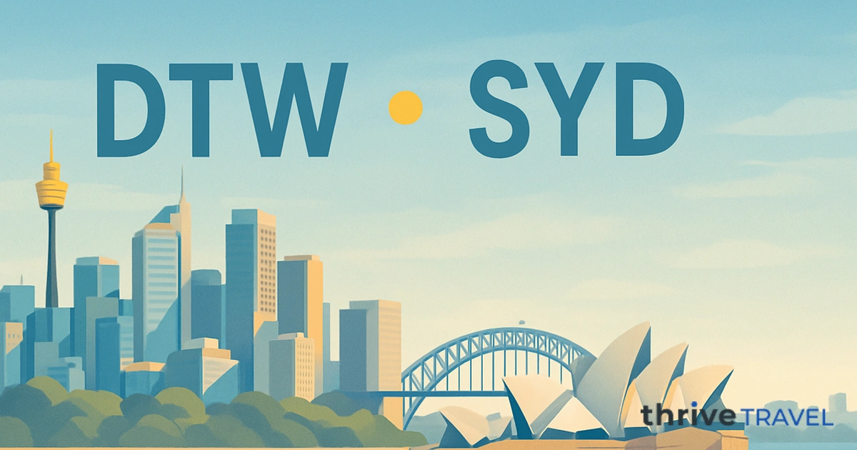 Detroit to Sydney