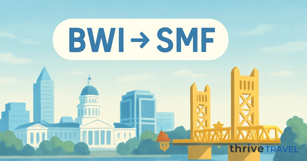 Baltimore to Sacramento