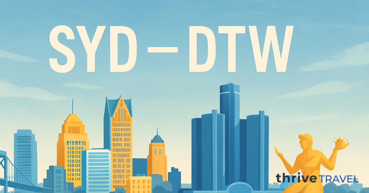 Sydney to Detroit
