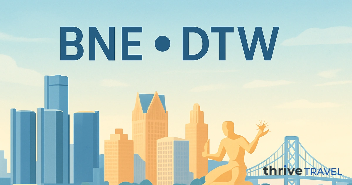 Brisbane to Detroit