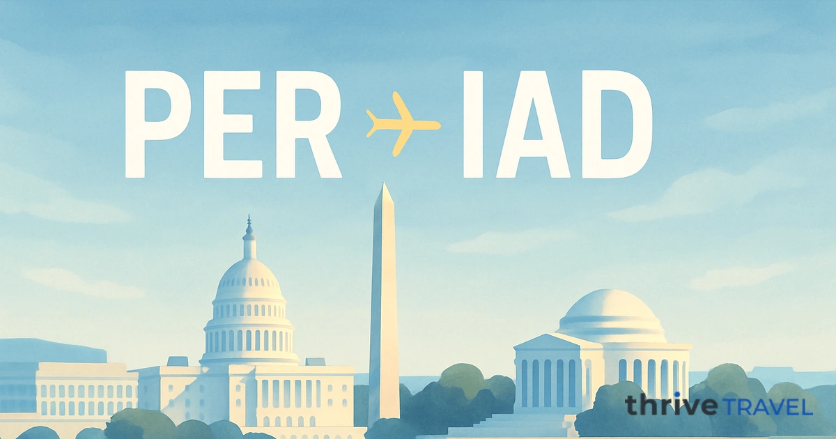 Perth to Washington D.C.