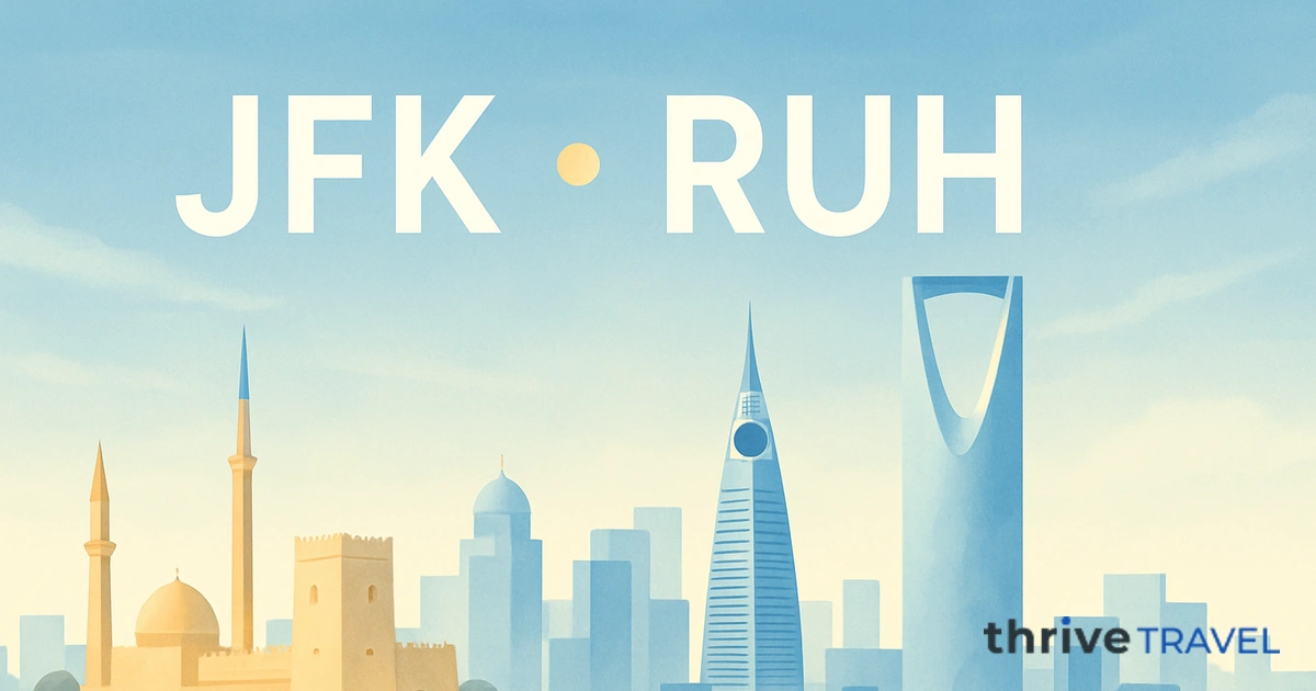 New York to Riyadh
