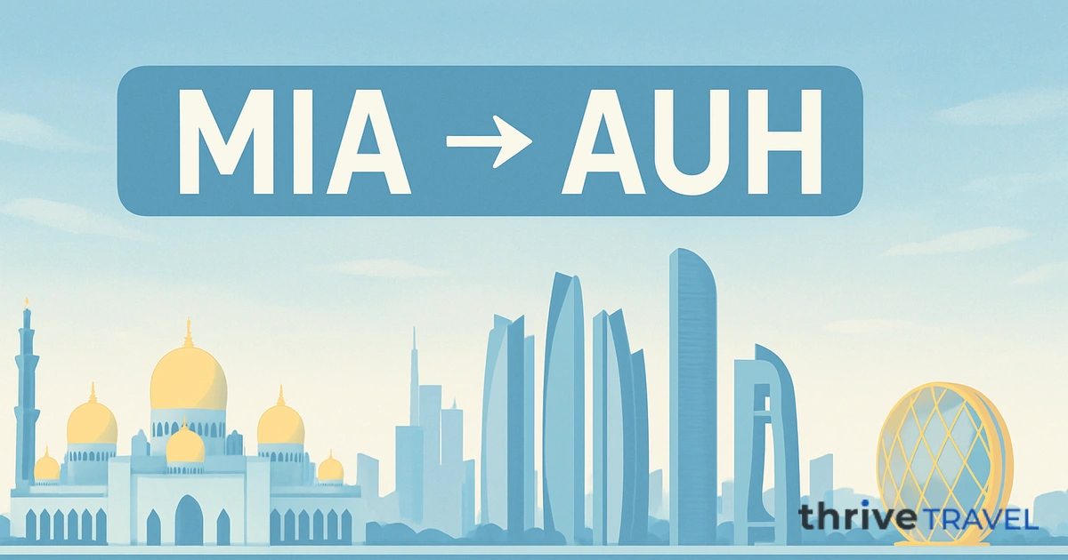 Miami to Abu Dhabi