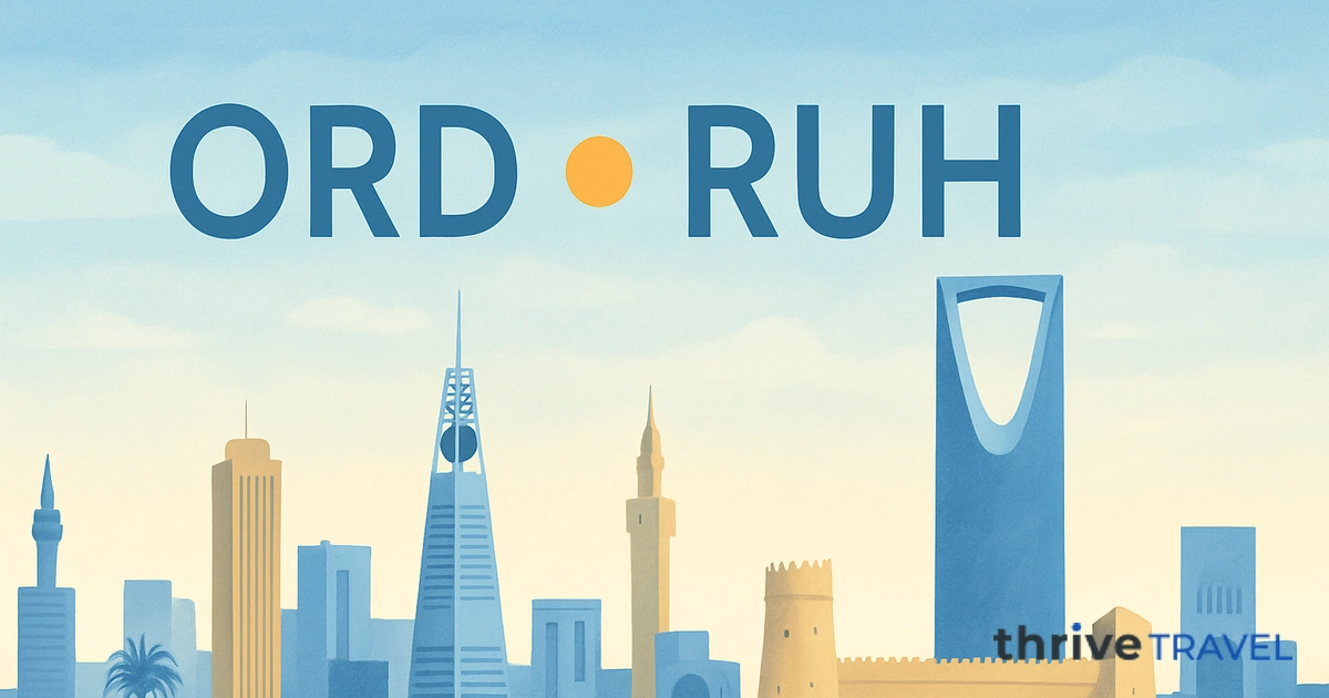 Chicago to Riyadh