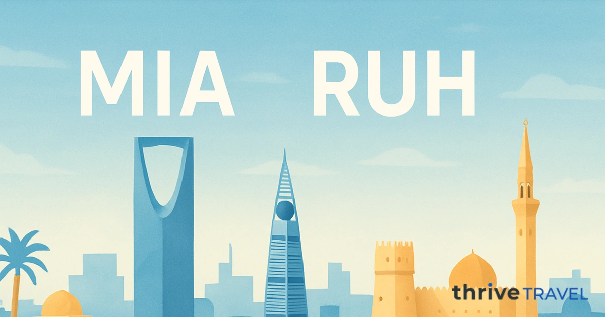 Miami to Riyadh