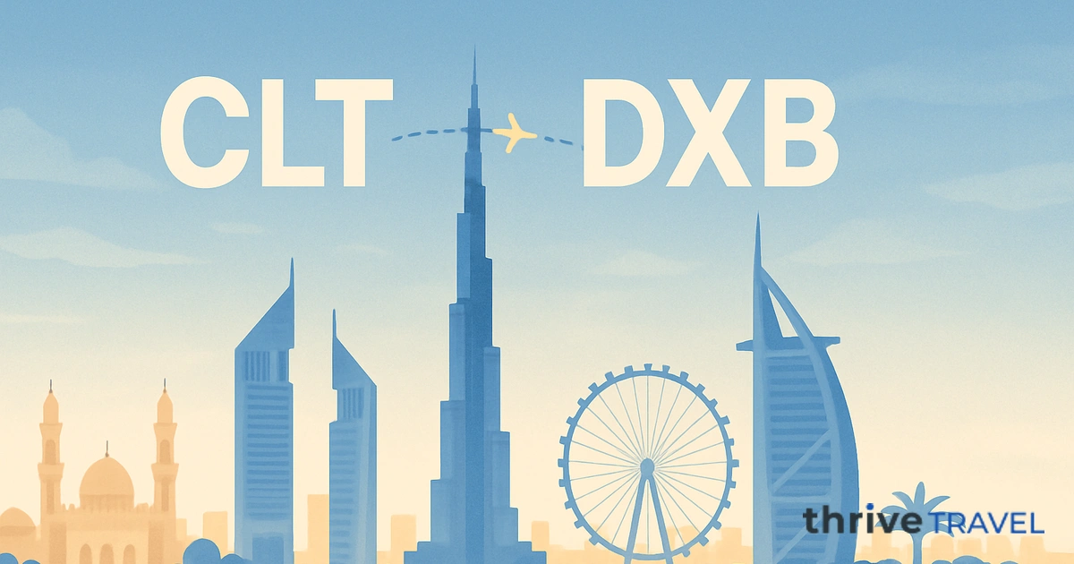 Charlotte to Dubai