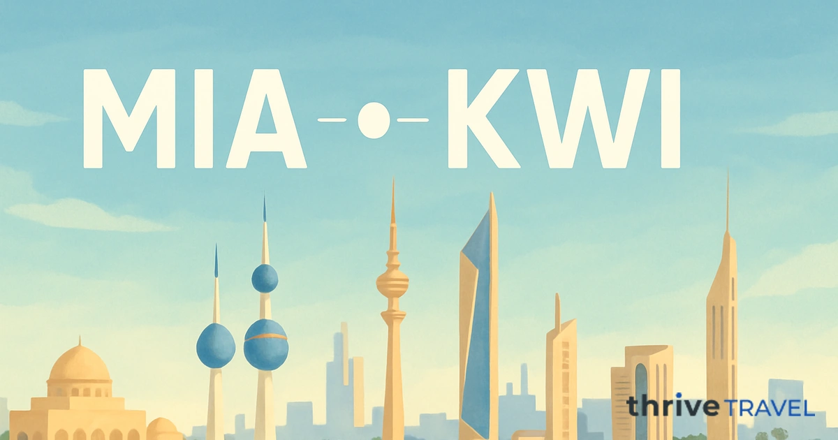 Miami to Kuwait City