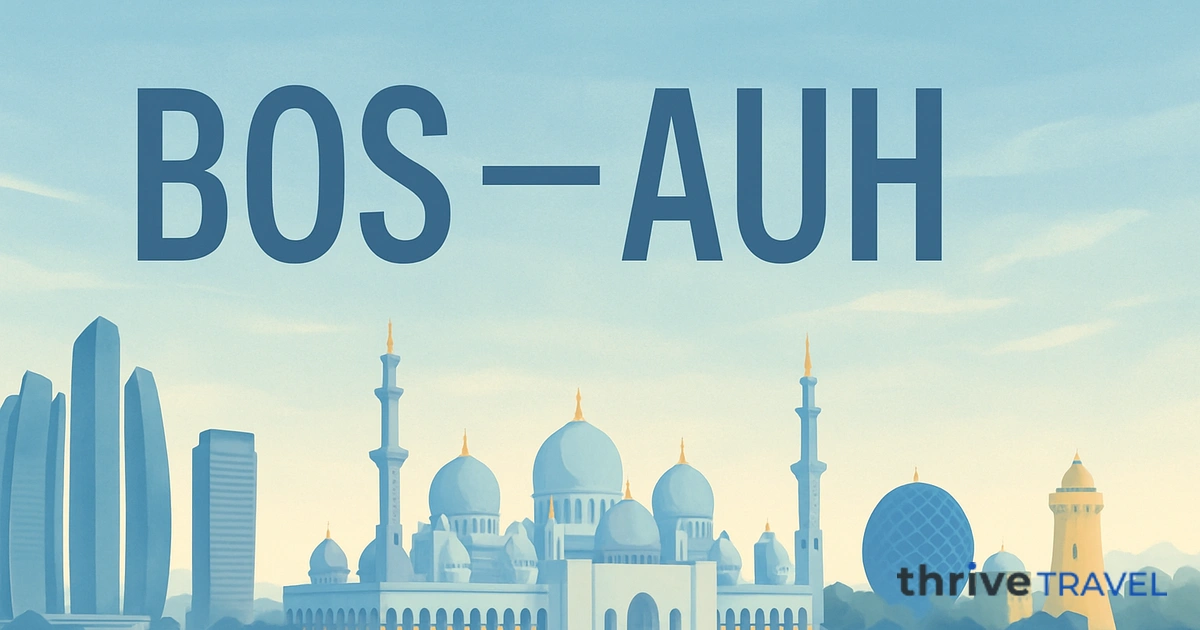 Boston to Abu Dhabi