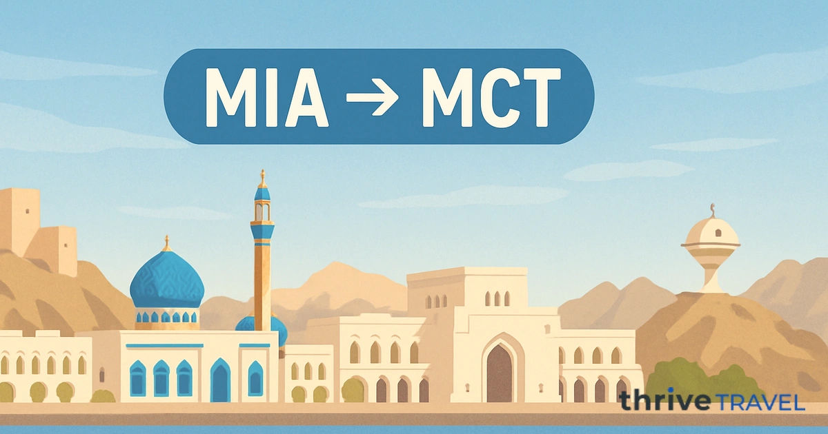 Miami to Muscat